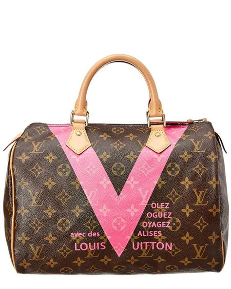 louis vuitton limited edition pink v monogram canvas speedy 30|louis Vuitton Speedy 30 new.